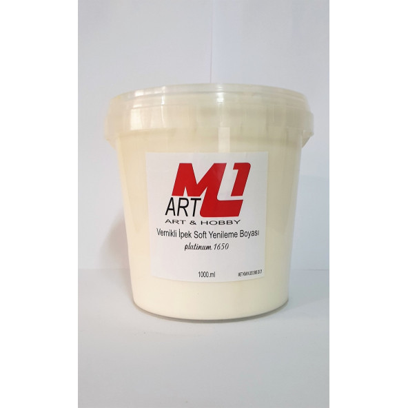 M1 ART Su Bazlı Vernikli İpek Soft Yenileme Boyası ANTİK BEYAZ 1000.ml-Mobilya,cam,mermer,beyaz eşya,fayans,seramik,parke ürün görseli 1
