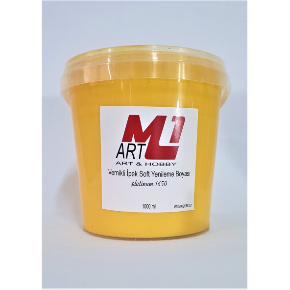 M1 ART Su Bazlı Vernikli İpek Soft Yenileme Boyası AÇIK TURUNCU 1000.ml-Mobilya,cam,mermer,beyaz eşya,fayans,seramik,parke ürün görseli 1