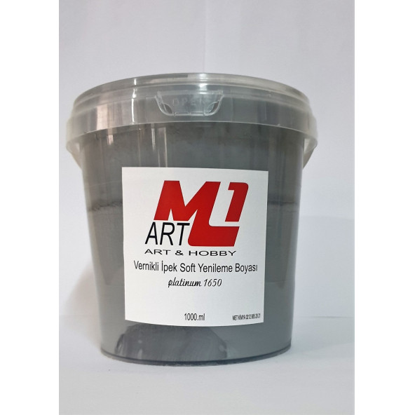 M1 ART Su Bazlı Vernikli İpek Soft Yenileme Boyası ANDEZİT GRİ 1000.ml-Mobilya,cam,mermer,beyaz eşya,fayans,seramik,parke ürün görseli 1
