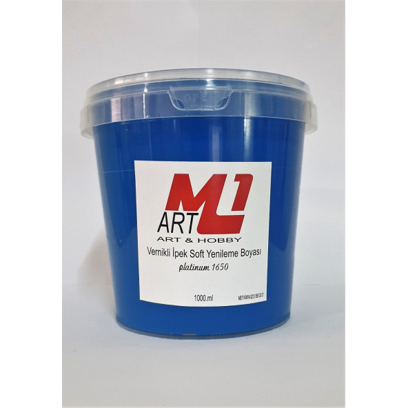 M1 ART Su Bazlı Vernikli İpek Soft Yenileme Boyası KOZMİK MAVİ 1000.ml-Mobilya,cam,mermer,beyaz eşya,fayans,seramik,parke ürün görseli 1