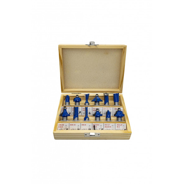 12 Parça freze uç takımı 6mm-8mm-12mm - Resim 3