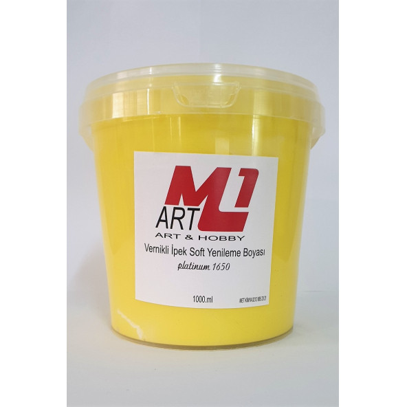 M1 ART Su Bazlı Vernikli İpek Soft Yenileme Boyası CİVCİV SARISI 1000.ml-Mobilya,cam,mermer,beyaz eşya,fayans,seramik,parke ürün görseli 1