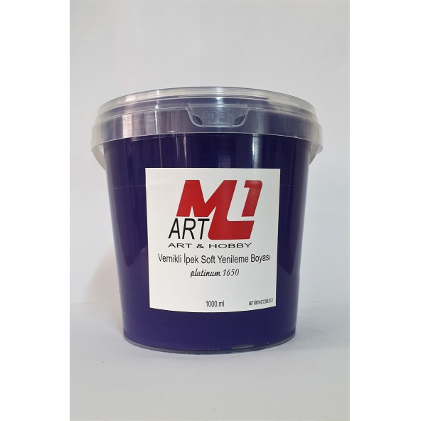 M1 ART Su Bazlı Vernikli İpek Soft Yenileme Boyası MOR 1000.ml-Mobilya,cam,mermer,beyaz eşya,fayans,seramik,parke ürün görseli 1