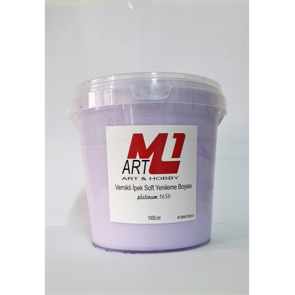 M1 ART Su Bazlı Vernikli İpek Soft Yenileme Boyası SOFT MENEKŞE 1000.ml-Mobilya,cam,mermer,beyaz eşya,fayans,seramik,parke ürün görseli 1