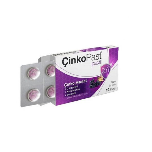 Çinkopast Nane Zencefil Karamürver 12 Pastil ürün görseli 1