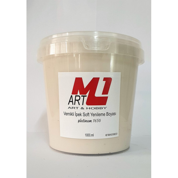 M1 ART Su Bazlı Vernikli İpek Soft Yenileme Boyası BEJ 1000.ml-Mobilya,cam,mermer,beyaz eşya,fayans,seramik,parke ürün görseli 1