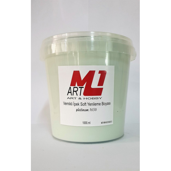 M1 ART Su Bazlı Vernikli İpek Soft Yenileme Boyası SU YEŞİLİ 1000.ml-Mobilya,cam,mermer,beyaz eşya,fayans,seramik ürün görseli 1