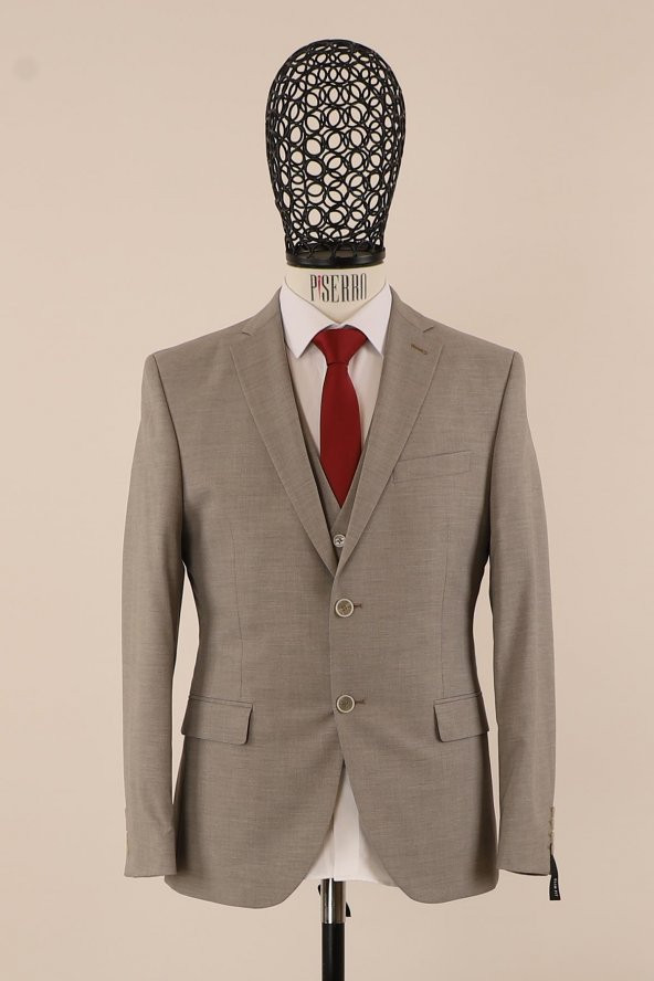 Yelekli Takım Elbise Slim Fit - Resim 3