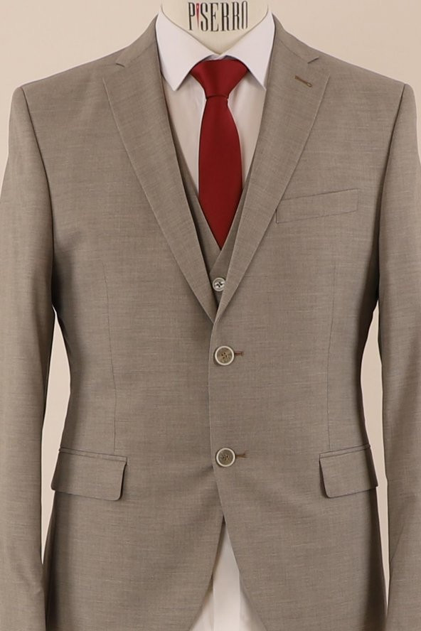 Yelekli Takım Elbise Slim Fit - Resim 5