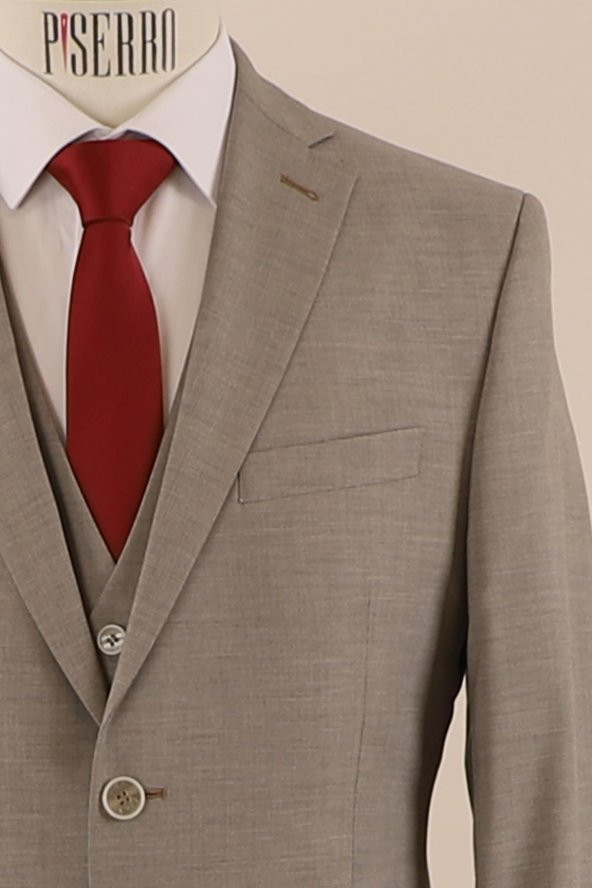 Yelekli Takım Elbise Slim Fit - Resim 6