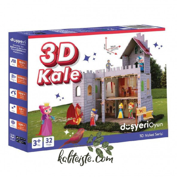 3 Boyutlu Maket Kale ev - 3d Kale ürün görseli 1