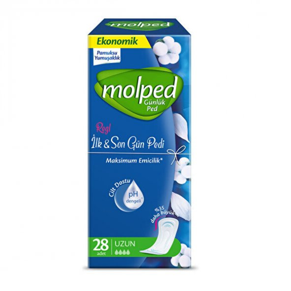 Molped Ekonomik İlk&Son Gün Günlük Ped Uzun 28x2 56 Adet ürün görseli 1