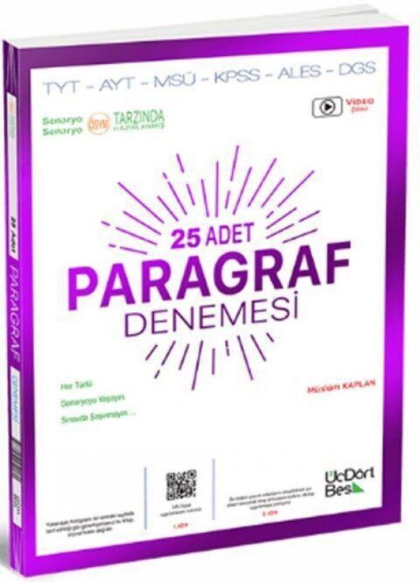 2023 Paragraf 25 Adet Denemesi ÜçDörtBeş Yayınları ürün görseli 1