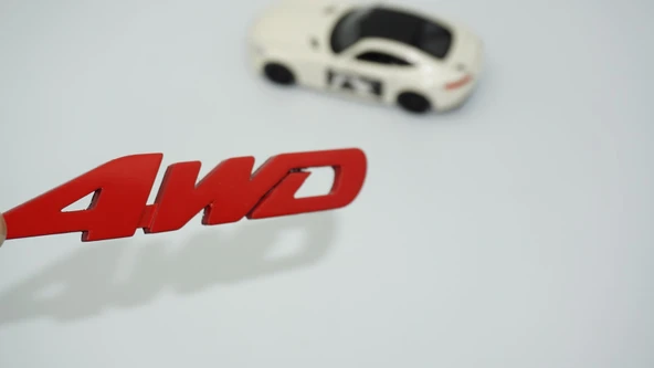 DK Tuning Arazi Off Road 4WD Kırmızı ABS Yazı Logo Amblem ürün görseli 1