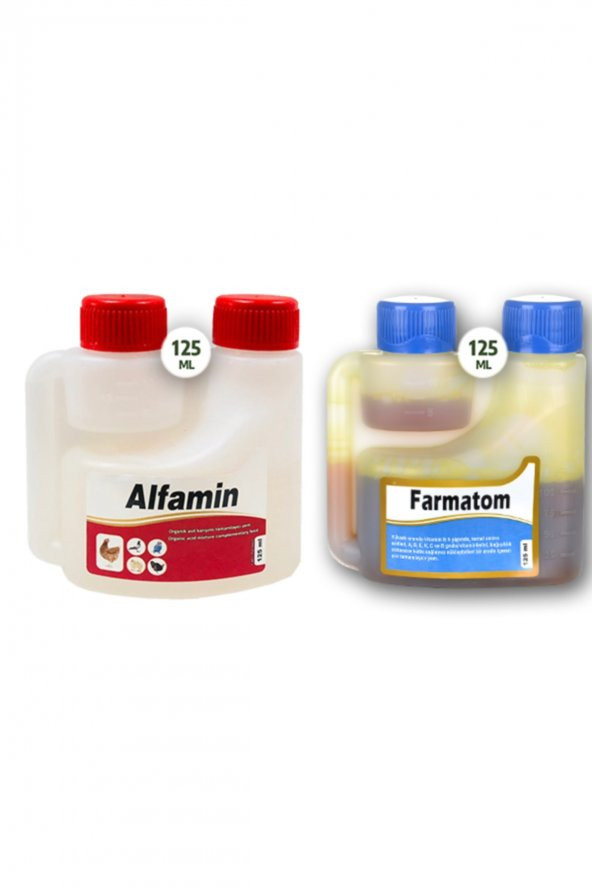 2li Kuşlar Için Set Farmatom Vitamin Alfamin Ishal Seti (125 ML) ürün görseli 1