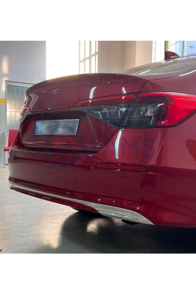 Honda Civic Krom Arka Difüzör 3 parça 2021 Üzeri Paslanmaz Çelik ürün görseli 1