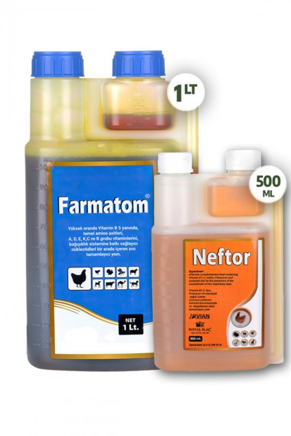 2li Set Kuşlar Için Farmatom Vitamin 1 Lt Neftor Hırıltı Seti 500 ml ürün görseli 1