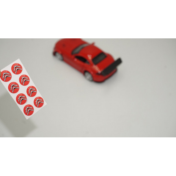 Citroen Logo Jant Torpido Direksiyon 9mm Damla Sticker Logo Seti ürün görseli 1