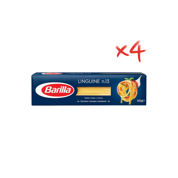 BARİLLA LİNGUİNE (YASSI) SPAGETTİ MAKARNA 500g x 4 ürün görseli 1
