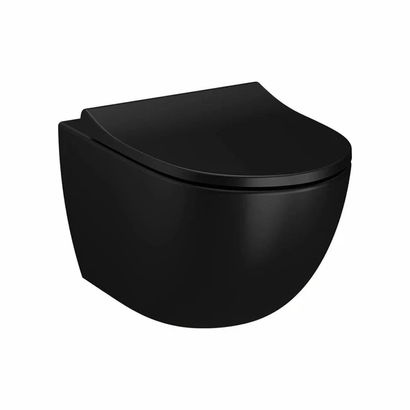 VitrA Sento Rim-ex Asma Klozet 54cm Mat Siyah 7748B083-0559 ürün görseli 1