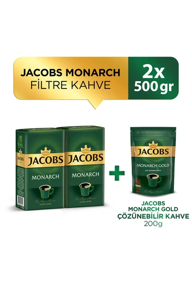 Jacobs Monarch Filtre Kahve 500 gr x 2 Adet + Jacobs Monarch Filtre Kahve 200 gr ürün görseli 1