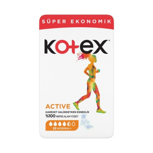 Kotex Active Dörtlü Ped Normal 22x4 88 Adet ürün görseli 1