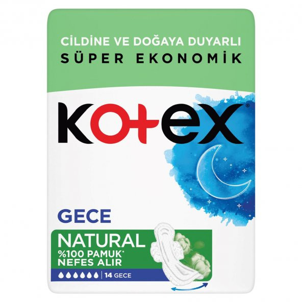 Kotex Natural Ped Gece 14x5 70 Adet ürün görseli 1
