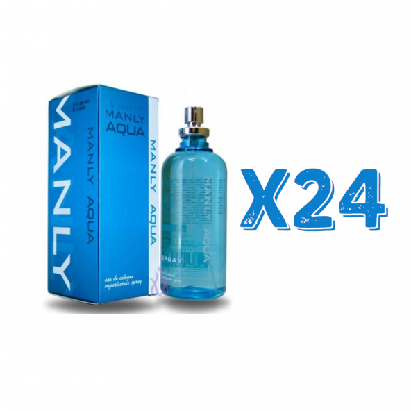 Manly Aqua EDC 125 Ml Erkek Parfüm 24 Adet ürün görseli 1