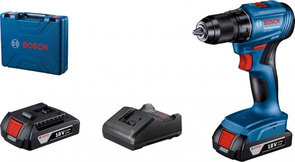 Bosch Professional Gsr 185-Li 2Ah Çift Akülü Delme/Vidalama Makinesi - 06019K3000 ürün görseli 1