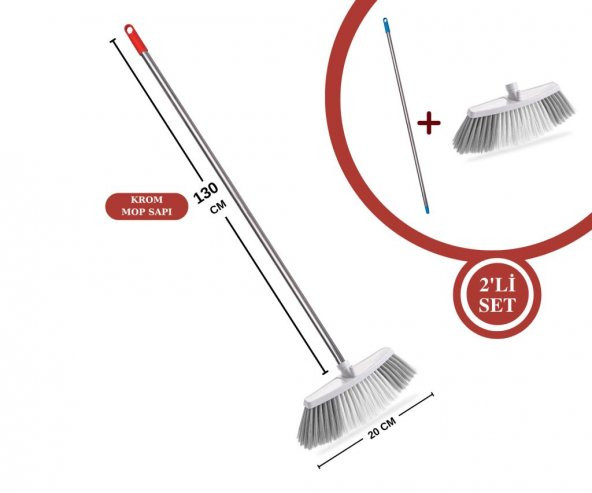 FLORA KROM MOP SAPI FT508 VE KİBAR OTO FIRÇASI F167 ürün görseli 1