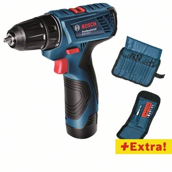 Bosch Gsr 120-li Akülü Vidalama + Bosch 23 Parça Aksesuar Seti Hediyeli ürün görseli 1
