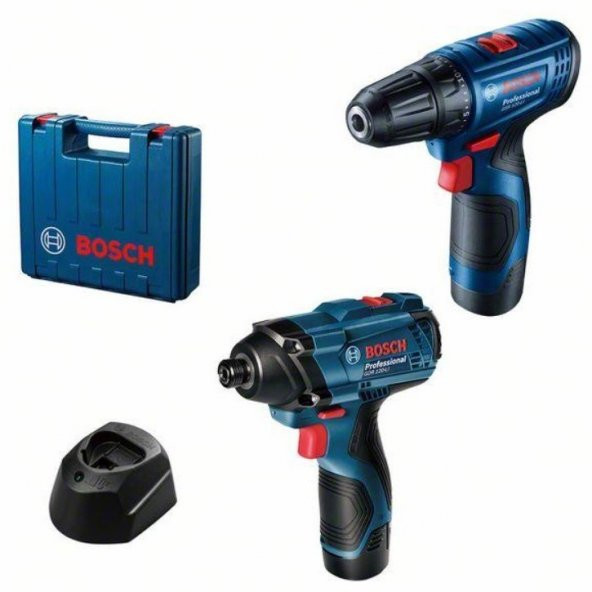 Bosch GSR 120-LI + GDR 120-LI 2x2.0Ah Çift Akülü Delme Vidalama Makinesi ürün görseli 1