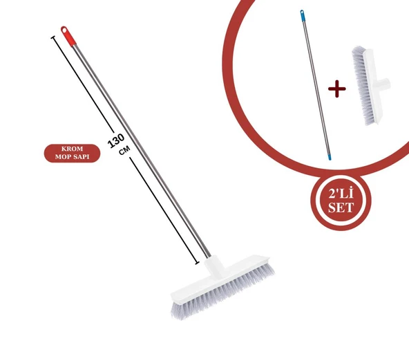 FLORA FT508 KROM MOP APARATI VE F162 SERT YER FIRÇASI ürün görseli 1