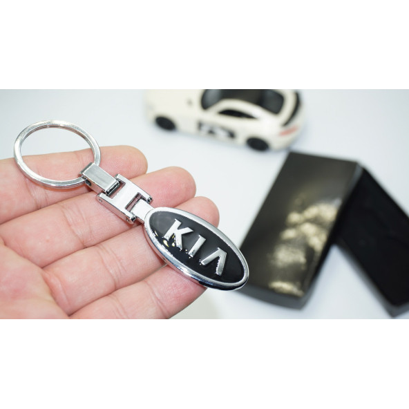 DK Tuning Kia Logo Krom Siyah Metal Çift Yön Anahtarlık Orjinal Ürün ürün görseli 1