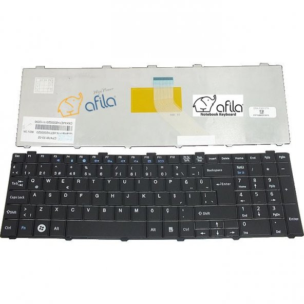 Fujitsu LifeBook AH531 AH 531 Notebook Klavyesi - Siyah - TR ürün görseli 1