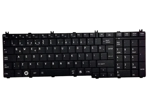 Toshiba L655-16E, L655-16F Notebook Klavye Siyah TR - Resim 2