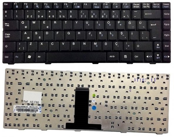 Grundig 1P2-GNB1335A1i5 Notebook Klavyesi - Siyah - TR - Resim 2