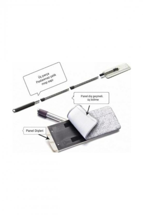 Akalın  Spin Mop Tablet Mop Microfiber Yedek Bez 4 Adet - Resim 2