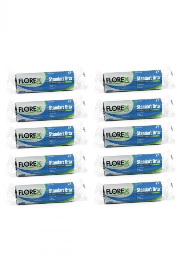 Florex  Çöp Poşeti Standart Orta 20 Adet (siyah&mavi) 10 Paket ürün görseli 1