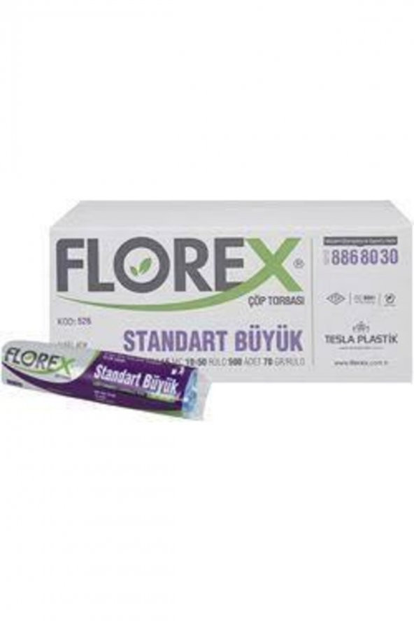 Florex  Standart Büyük Boy Çöp Poşeti Siyah 10x50 Paket 500 adet 1 Koli ürün görseli 1