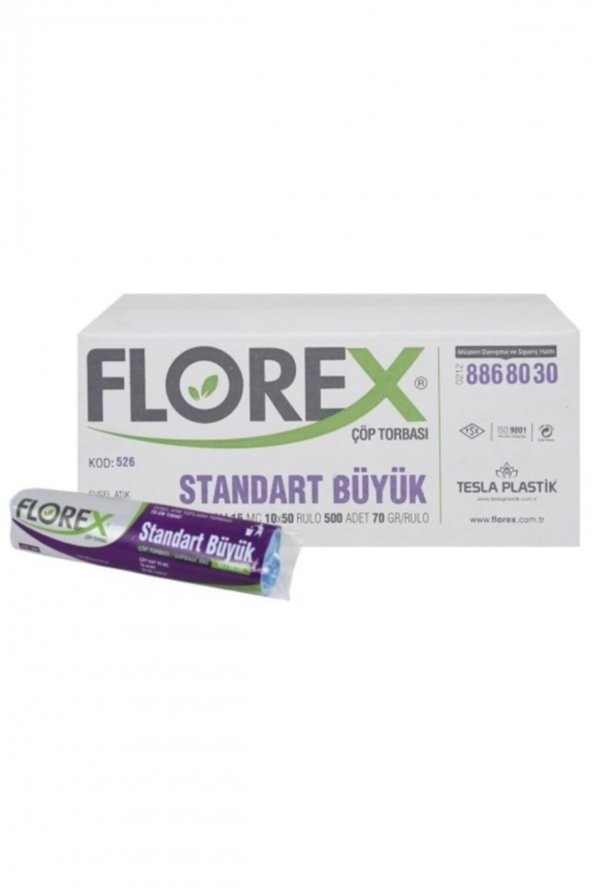 Florex  65x80 Standart Büyük Boy Çöp Poşeti ( 500 Adet ) 50 rulo ürün görseli 1