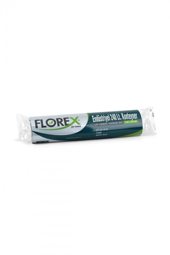 Florex  Endüstriyel 240 Lt Konteyner Çöp Poşeti 500 Gr (20 Rulo / 100 Adet) ürün görseli 1