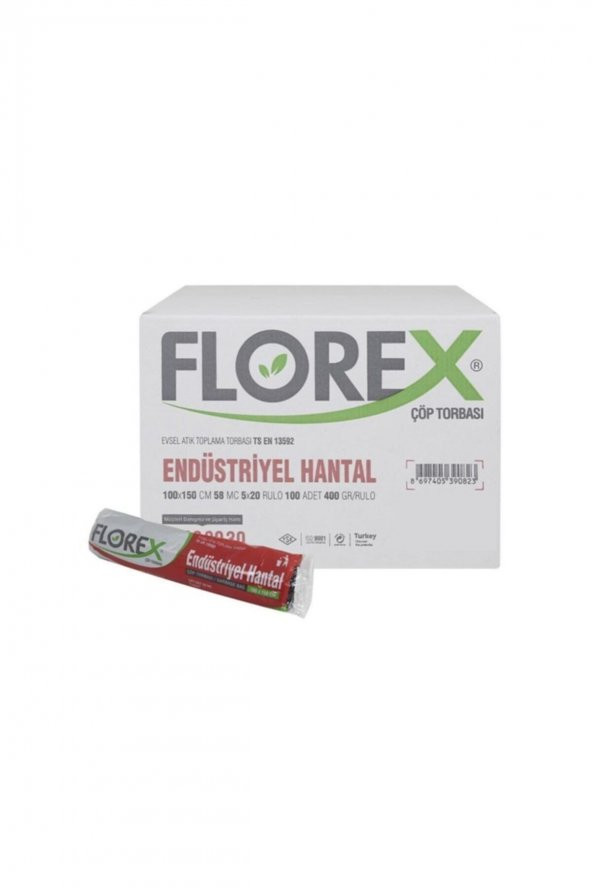 Florex  Endüstriyel Hantal Çöp Torbası 20 Rulo ürün görseli 1