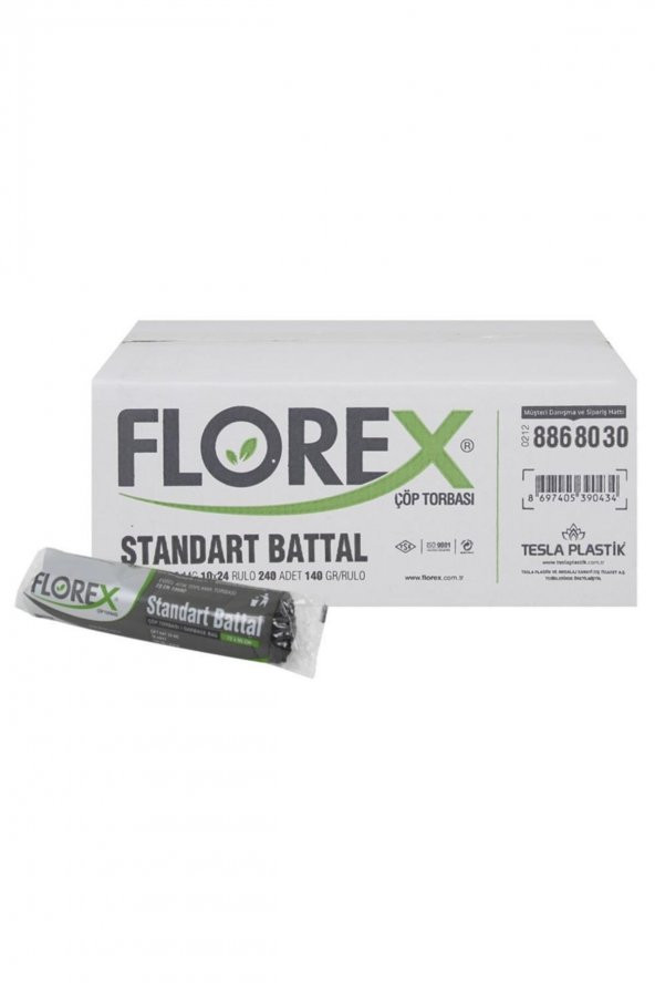 Florex  Standart Çöp Poşeti Battal Boy 72 X 95 Cm 10 Adet X 24 Rulo - Siyah ürün görseli 1