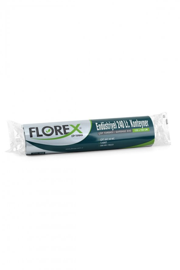 Florex  Endüstriyel 240lt Konteyner Siyah Çöp Poşedi - Resim 2