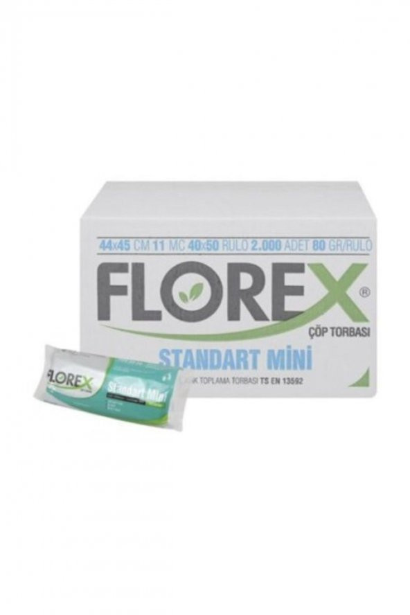 Florex  Standart Mini Boy Çöp Poşeti 2000 Adet 44x45 cm ürün görseli 1