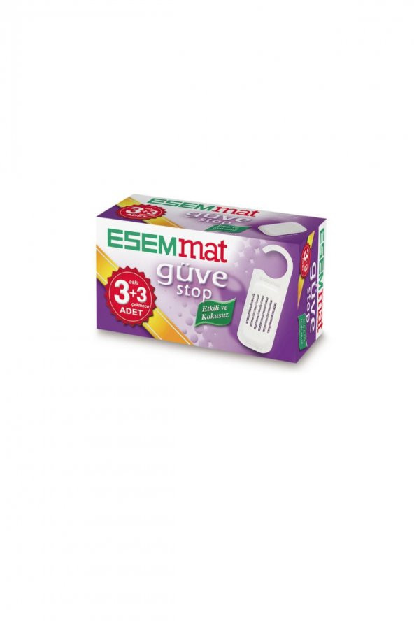 Esemmat  Güve Kovucu (3 Askı + 3 Çekmece ) - Kokusuz , 6 Ay Boyunca Etkili ürün görseli 1