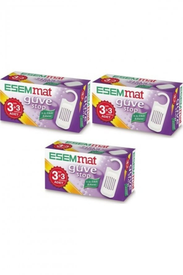 Esemmat  Güve Stop (3 Askı+3 Çekmece) 3lü Paket ürün görseli 1