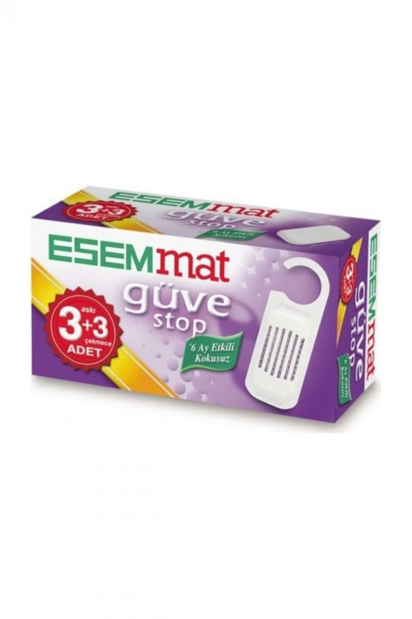 Esemmat  Güve Stop (3 Askı + 3 Çekmece) ürün görseli 1