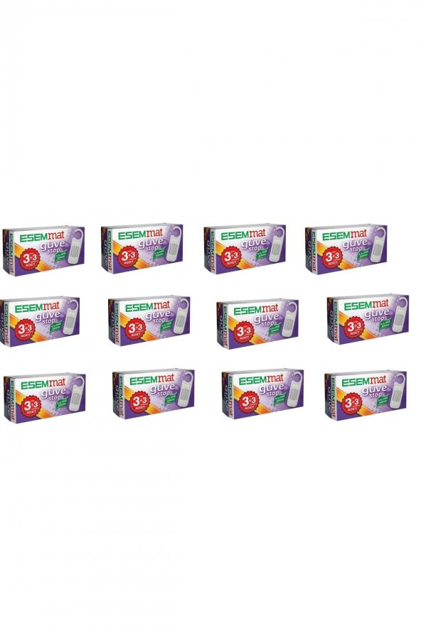 Esemmat Güve Stop 3 Ad Askı+3 Ad Çekmece 12 ADET ürün görseli 1
